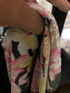 Black Printed Short Sleeves Dress