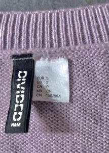 Lilac V-Neck Knit Sweater