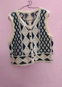Crochet Knit Vest Size 32-36 Easily