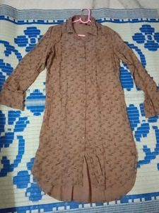 Ajio Brown Colour Kurta