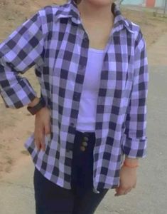 Black &amp; White Plaid Shirt