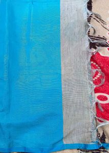 Beautiful White and Blue Saree