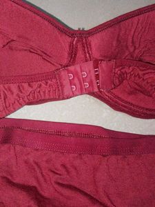 Maroon Bra &amp; Panty Set