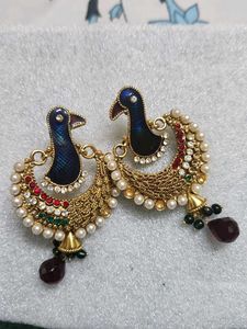 🦚Gold Plated Peacock Design Earrings🦚