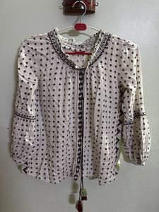 W Brand Boho Chic Peasant Top