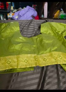 take away gold bordered blouse donation