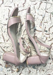 Pink Ankle Strap Heels