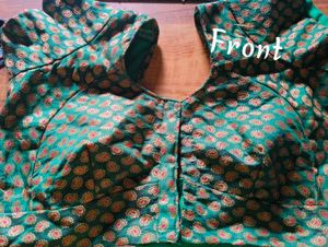 Green Paisley Blouse With Astar Attached
