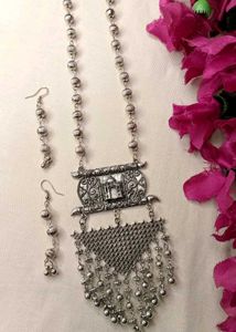 Silver Oxidized Necklace