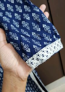 Indigo Blue Straight Kurta.