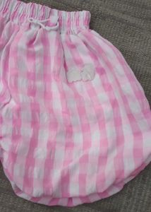 Cute Girls&#39; Pink Checkered Outfit