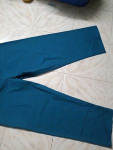 Blue Casual Pants