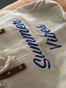 Summer Vibes Fringe Tote Bag