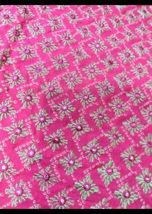 Pink Floral Embroidered Kurti