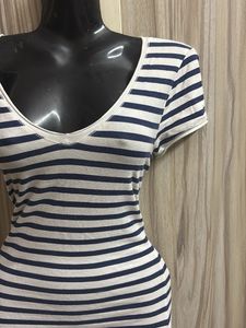 Striped V-Neck Top