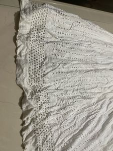 Chikankari White Gown