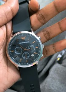 EMPORIO ARMANI Men Analog Gunmetal-Toned Chronogra