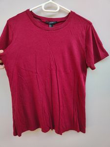 Forever 21 Maroon/Burgundy T-shirt