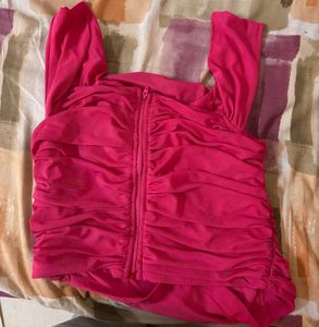 Pink Ruched Top