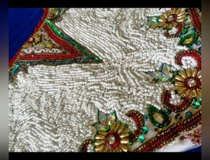 HEAVY WHITE EMBROIDERED PATCH