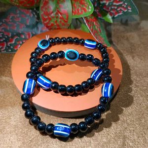 2 Evil Eye Bead Bracelet