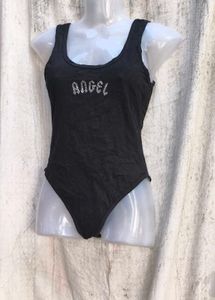 34119. Black Angel Bodysuit