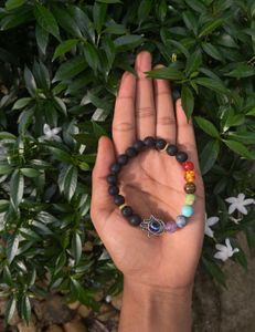 Chakra Bracelet with Hamsa Charm