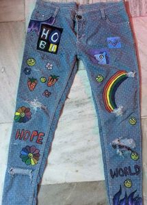 BTS hopecore Denim Jeans aesthetic y2k