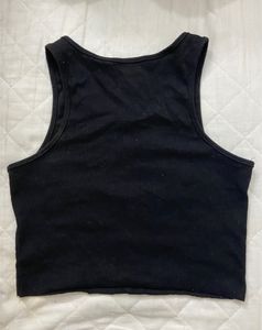 Black Graphic Tank Top