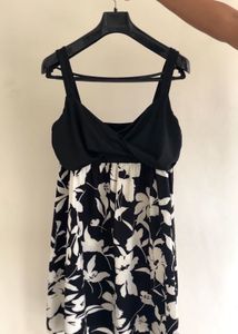 Shein Floral Black And White Dress, Brand New