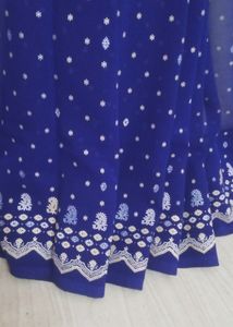 Blue Partywear Sari