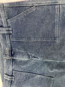 Blue Denim Cargo Pants
