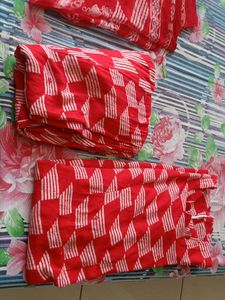 Red & White Salwar Suit