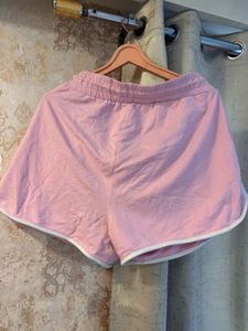 Cute Pink Casual Shorts, Waist- 34
