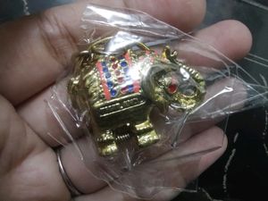 2 Thailand Jeweled Elephant Keychain