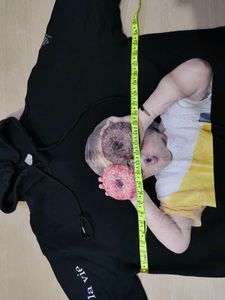 ADLV BABY FACE HOODIE BLACK DONUT1 Unisex