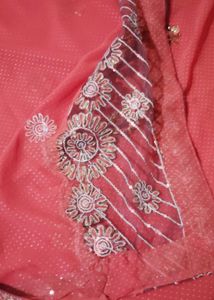 Heavy Worked Designer Saree With Blouse