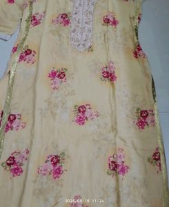 Elegant Yellow Embroidered Salwar Kameez
