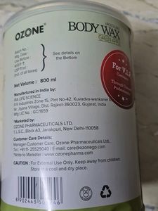 Ozone Liposoluble Body Wax