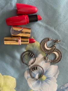 Earrings &amp; Lipstick Set
