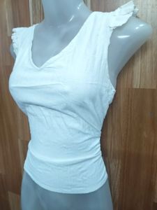 White Sleeveless Top