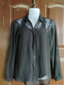 Black Transperent Tops