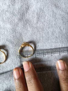 Set of 3 Gold Rings(daily wear)19.19.18 size