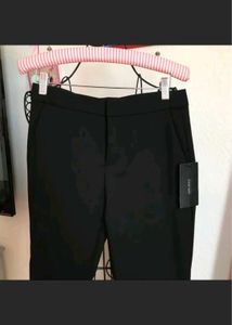 Black Fur Cuff Pants