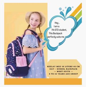 Reelay mee 18 liters 45 cm School Backpack