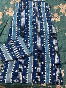 Blue Printed Dress