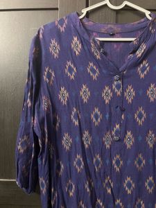Blue Printed Kurta