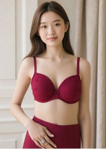 Elegant Red Lace Bra