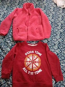 combo of sweat shirt + woolen zipper(3 years)