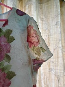 Floral Chiffon Overlay Dress
